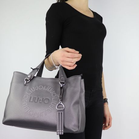 Borsa Liu Jo gris shopping Sacoche Colorado N68205 E0037