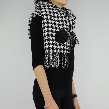 Scarf Liu Jo black and white N68258 T0300