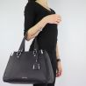 Borsa Liu Jo black shopping double zip Satchel Island N68012 E0033