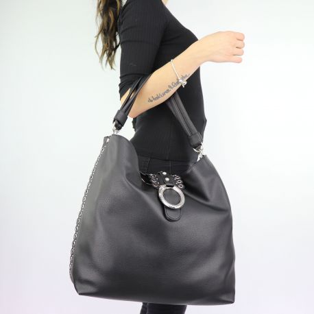 Borsa Liu Jo noir une épaule Dock rock N68041 E0007